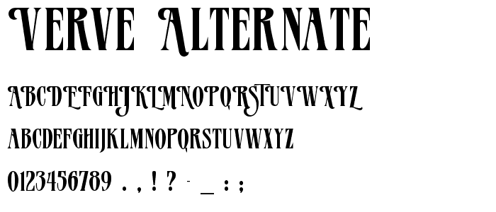 Verve Alternate font